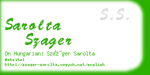 sarolta szager business card